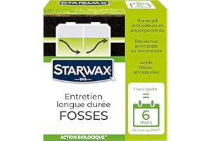 STARWAX Entretien Longue Durée pour Fosses Septiques - 500g - Idéal pour Entretenir les Fosses Septiques