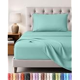 Utopia Bedding 3-Piece Sheet Set, 90 x 190 cm, Spa Blue | Fitted Sheet, Flat Sheet and 1 Pillowcase 50 x 75 cm &ndash; 90 cm Bed &ndash;