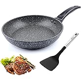 Family Aluminium Non-Stick Frying Pan 20 cm + Nylon Spatula (34.5 x 9.5 cm), Durable Coating, Suitable for All Types of Kitch