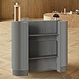 Modern Reception Desk, Retail Checkout Counter, Curved Portable Check Out Stand for Craft Shows, Display Rack, for Small Spaces, Bar, Store, Hotel, Lobby (Grey)