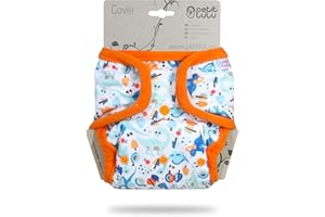 ‎PETIT LULU Petit Lulu One Size Cover for Cloth Nappies (4-15 kg) with Poppers