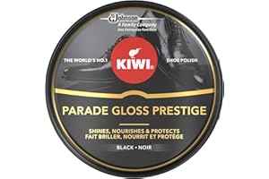 KIWI Parade Gloss Prestige Shoe Shine Polish for Black Leather, Metal Tin, 50ml