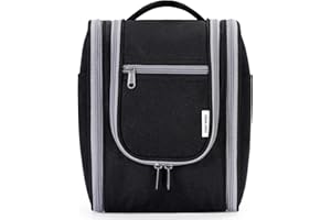 NARWEY Podróżna wisząca kosmetyczka - wodoodporny organizer na kosmetyki dla kobiet, dziewcząt i dzieci, B-czarny, free,