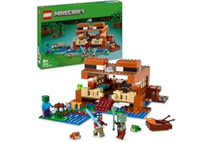 LEGO Minecraft La Casa-Rana Giocattolo - Set da Costruire con Barca, Figure di Animali, Mobb e Accessori tra cui Tavolo da Crafting e Fornace - Regalo per Gamer, Bambini e Bambine da 8 Anni - 21256
