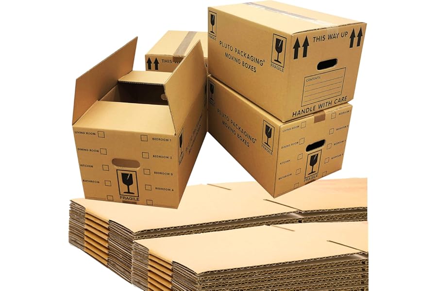 40 x Large Pack Of Strong Cardboard Boxes 47cm x 31.5cm x 25cm 44 litres Packing Shipping House Moving Box