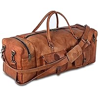 Komal's Passion Leather Borsone, Bagaglio a Mano Unisex-Adulto, Marrone, 32 inch