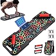 CRAZYROPE Foldable Push Up Board with Counter, Wide 41 in 1 Pushup Board Max Push Board with Resistance Bands, 41 Combo Positions