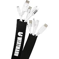 Wertmann Kabelschlauch, 3m Cable Management - Neopren Kabelkanal mit einstellbarem Durchmesser für Kabelmanagement…