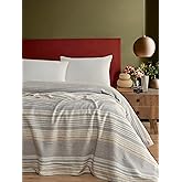 Vicuna Home Pamuklu 4 Mevsim &Ccedil;ift Kişilik Battaniye, 180x220 cm,%70 Pamuk%30 Polyester (gri)