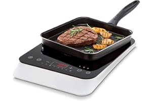 Plaque de cuisson à induction MEDION (2000 watts, 8 programmes automatiques, détection de casserole, capteur tactile, affichage LED, 10 niveaux de température, verre cristal, MD 18490)