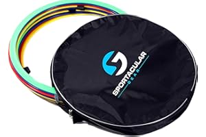‎SPORTACULAR GEAR Sportacular Gear Koordinationsringe-Set 12 Ringe inkl. Tasche | Training für Fußball | Agility für Hunde | Home Training | Training zu Hause