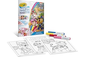 CRAYOLA - Color Wonder, Coloring Set con 18 Pagine da colorare e 4 Pennarelli Senza Macchia, soggetto Paw Patrol, Attività Creativa per Bambini, età 3,4,5 Anni, cod. 25-2909