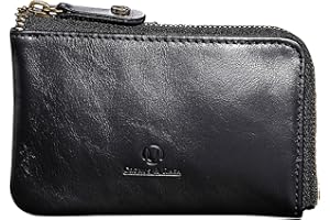 Cronus & Rhea® | Funda de Lujo Hecha de Cuero Exclusivo (Aeacus) | Llavero - Caja dominante - Titular de la Clave | Cuero Real | con Elegante Caja de Regalo | Hombres - Mujeres (Negro)