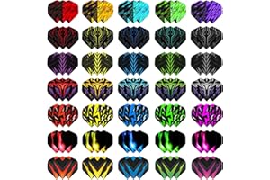 WLHGH Dart Flights, 105 Teile (35 Sets) für Stahl- und Softdarts, Universell für Alu- & PVC-Schaften, 100μm Premium PET, 7 Designs × 5 Farben, Turnierqualität, Für den Deutschen Markt