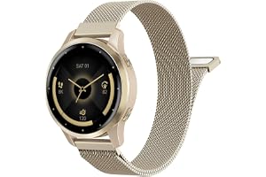 MoKo 18mm 20mm 22mm Metal Band Compatible with Garmin Venu 3S/Venu 4 Watch Bands, Stainless Steel Mesh Strap for Vivoactive 5/6/4S/3, Forerunner 265S/255S Quick Release Replacement Strap Women Men
