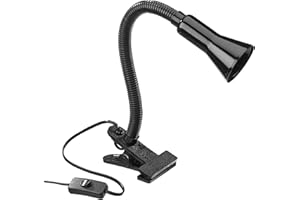 Trio Leuchten Lampa zaciskowa Flexo 5028010-02, metal/tworzywo sztuczne, czarna, bez 1 x E14, elastyczne ramię do czytania