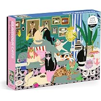Good Puzzle Co Cat Haven 1000 Piece Jigsaw Puzzle - Adorable Cats In A Bookshelf Scene - View #9