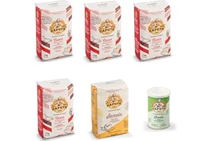 ‎BROTZUTATEN EINFACH GUTES BROT BACKEN 4x 1kg Caputo Cuoco Tipo 00 + 1x 1kg Caputo Semola Rimacinata + 1x 100gr Caputo Lievito Secco (Trockenhefe)