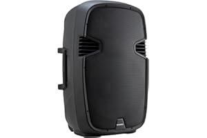 McGrey P215 MA Aktiv-Lautsprecher - FM/USB/SD/Bluetooth® MP3-Player - 120 W RMS / 800 W Peak - 2-Wege-System mit 15" Woofer und 1" Hochtöner - ABS-Kunststoffgehäuse - Schwarz