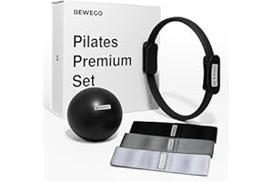 ‎BEWEGO Premium Pilates Set for Home Workouts – Elegant Pilates Kit with Ring, Ball & Resistance Bands Pilates Accessories in Gift Box