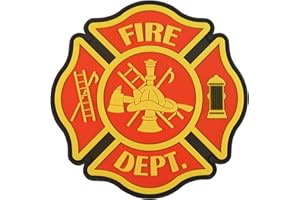 LEGEEON Fire Fighter Department PVC Rubber Rescue FD Patch