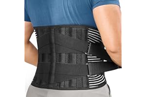 FREETOO Ceinture Lombaire Ceinture de Soutien Lombaire Maintenir Bien Les Lombaires 4 Ressorts Soutien Sangle Double Réglable pour Homme et Femme