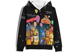 Pitevotur Five Nights Hoodies Boys Cartoon Sweatshirts Kids Jacket Coat 2-12Y