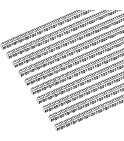 DTGN M3x0.5x90mm(DxPxL) Vollgewindespindel - 15er Pack - Gut für Maschinen - Gewindestangen aus 304 Edelstahl mit Rechtsgewinde - Silber
