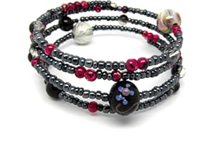 Julz Beads Memory Wire Bracelet Jewellery Making Kit Black with Instructions K0010L