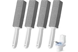 LETTERASHQP Bimsstein Toilettenreiniger 4 Stück Cleaning Bimsstein Reinigungsstein mit Griff Cleaning Block WC Bimsstein mit Griff Pumice Stone Toilet für Toilette Bad Grill Küche Waschbecken Pool