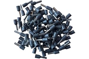 GTSE 100 pcs Grey Single Entry 4.0mm² Bootlace Ferrule Connector Insulated Cord Pin End Terminals