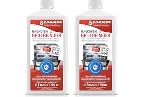 ‎MAXXI CLEAN Maxxi Clean | Backofen- Grillreiniger extra stark | 2x 750 ml Gel Paste | selbstarbeitender Reiniger und Fettlöser | für, Herdplatte & Grill | löst Verkrustungen ohne Aufheizen & Gerüche