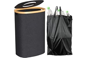 LuJasi 110L Pfandflaschen Sammelbehälter mit Deckel, Groß Pfandflaschen Aufbewahrung Flaschensammler Leergut Sammelbehälter Flaschensammler mit Loch Flaschen Organizer Pfandbehälter