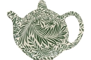 The Leonardo Collection William Morris Larkspur Teabag Tidy For Kitchen & Home | British Designed Durable Tea Bag Tidy | Tea Bag Dish For Used Tea Bags | Teabag Dish With Modern Design