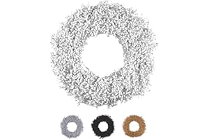 PHILARO Flachskranz Ø 40cm Weiß - kein Plastik I Trockenblumen Premium Qualität aus Europa - Trockenblumenkranz - Türkranz - Tischkranz - Wandkranz - Flachskranz