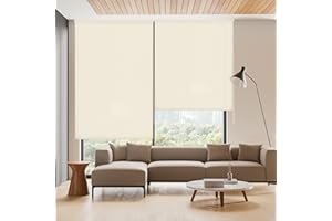 Blindecor Ara | Tenda a rullo traslucida tinta unita - Beige, 180 x 175 cm (Larghezza x Altezza) | Dimensioni del tessuto 177 x 170 cm | Tenda per interne