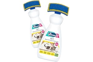 Dr. Beckmann Pet Stain and Odour Remover, Eliminates stains and odours caused by pets, including applicator brush, Pack of 2 x 650 ml