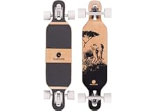 RollerCoaster Longboard Drop Through Cruiser für Kinder, Mädchen, Jungen - Skateboard für Anfänger, ABEC Kugellager