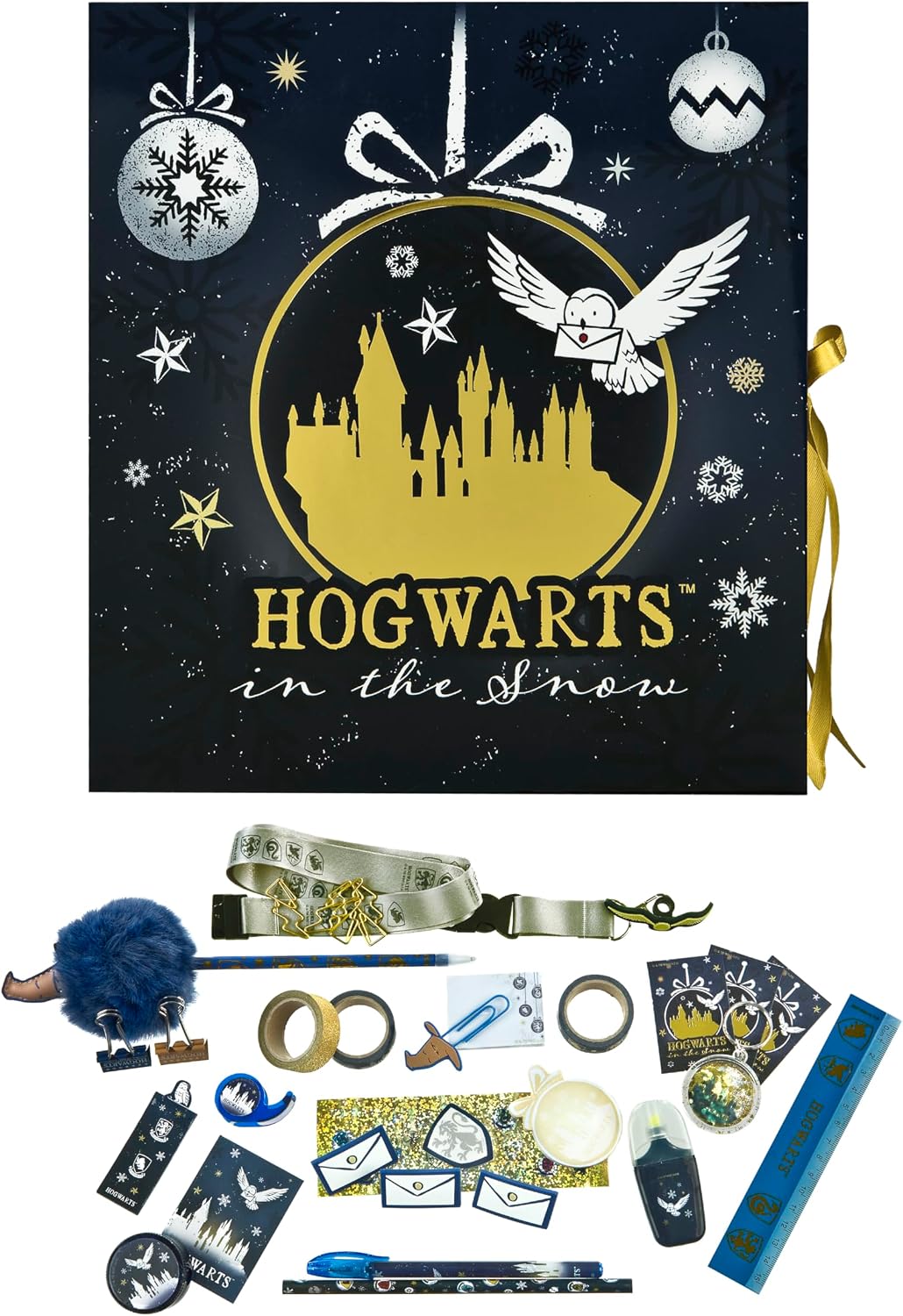 Undercover - Calendario de Adviento Harry Potter - Caja plegable con lazo - 24 sorpresas creativas - Materiales de manualidades y papelería - Artículos de regalo