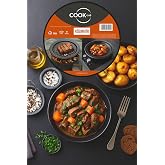 Cook-Lab 42 Cm Siyah Parlak Emaye Yuvarlak Fırın Tepsisi Ve K&ouml;zmatik Pratik Emaye K&ouml;zleme Tavası Seti Siyah 30 Cm