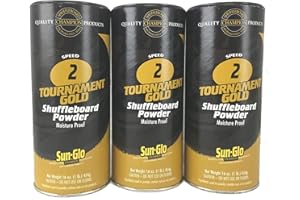 Sun-Glo #2 Speed Shuffleboard Pulverwachs, 3 Stück, 3 Pack 2 Speed Shuffleboard Powder Wax with Shuffleboard Sweep by Bundle Option, merhfarbig, 3 Pack #2 Speed