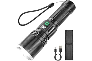 GEARLITE Torches LED Super Bright, 20000 Lumens Rechargeable Torches, USB Tactical Flashlight, IP65 Waterproof Powerful Flash Light for Hiking Camping Emergency Gift