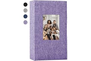 Uoromi, album fotografico in lino, 300 tasche per foto 4 x 6, libro fotografico di grande capacità, solo 10 x 15 cm, album per famiglie, coppie, matrimonio, anniversario