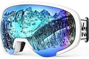 YOZISS Masque de Ski OTG réglables, Masques de Snowboard Magnetique 100% protection UV400, lunette de ski pour femme homme, Lunettes de Snowboard pour ski snowboard et autres sports d'hiver
