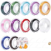 YiiHHooN Elastic Thread for Bracelets, 14 Rolls Threads for Making Bracelets with Pearl Thread, 13 Colours Elastic Band for B