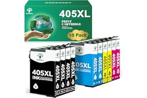 GREENSKY 405XL Ink Cartridges Compatible with Epson 405XL Multipack for Epson WorkForce Pro WF-4820 Ink Cartridges WF-3820 WF-7830 WF-7310 WF-7840 WF-4830 WF 7310 WF 7830 WF 3820 WF 7840 (10-Pack)