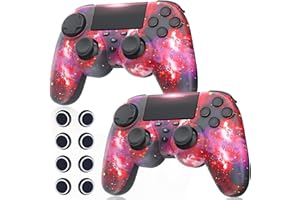 Gamrombo 2 Pack Wireless Controller for PS4, Compatible with PS4 Pro/Slim/PC, with Turbo Function, Back Button, Dual Vibration, 6-Axis Gyro Sensor, Touchpad