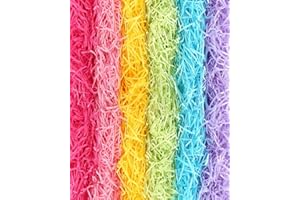 GAJUS 300g Füllmaterial Geschenk Bunt, 6 Farben Geschreddertes Papier - Weiches Füllmaterial für Geschenkboxen & Körbe, Inkl. Raffia & 1 Grußkarte - Ideal zum Dekorieren & Verpacken von Geschenken
