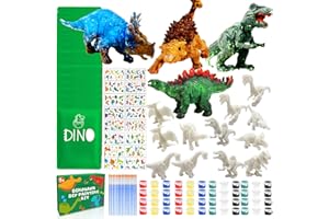 Lubibi Pintura de dinosaurios, 16 Pack DIY Art Craft, regalos para fiestas y cumpleaños, kit creativo