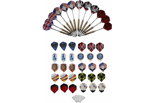 Lot de 12 fléchettes McDart + 100 pointes + 30 ailettes